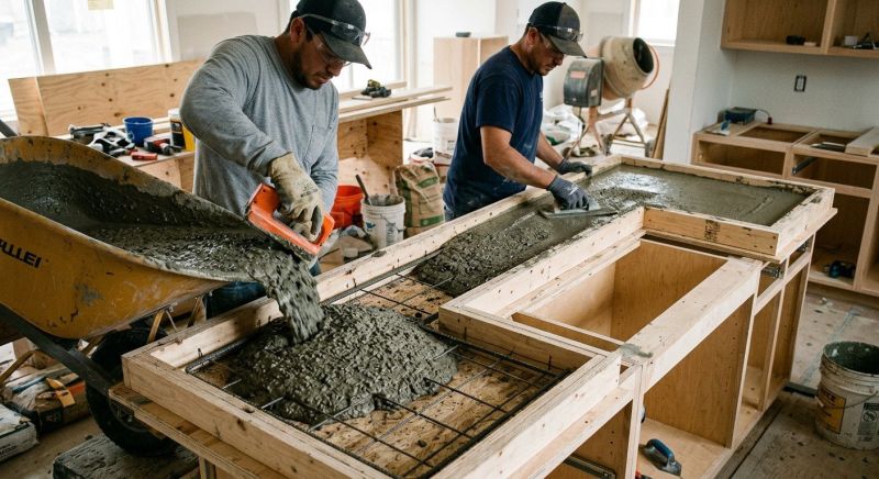 Concrete Counter Installation in Napa, CA